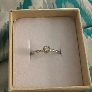 Elegant Silver and Gold-Toned Women's Ring